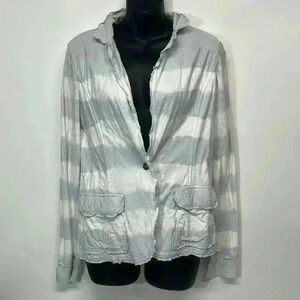 Lilka size small blue, and white light jacket